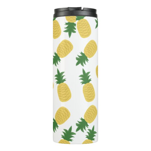 Bouteilles Isothermes Monogramme d'impression d'ananas | Paruline thermi (Dos)