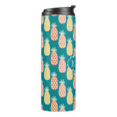 Bouteilles Isothermes Monogramme du motif | de griffonnage d'ananas (Tourné sur la gauche)