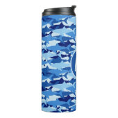 Bouteilles Isothermes Monogramme du motif | de requin bleu (Tourné sur la gauche)