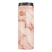 Bouteilles Isothermes Monogramme élégant en marbre rose rose or (Dos)