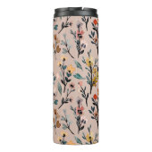 Bouteilles Isothermes Monogramme Elégant modèle floral féminin rose (Dos)