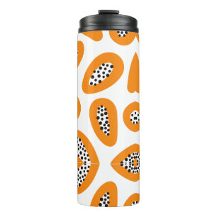 Bouteilles Isothermes Monogramme Elegant Motif Papaya