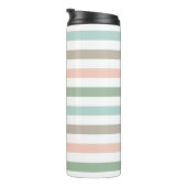 Bouteilles Isothermes Monogramme en bord de mer Pastel Stripe (Tourné sur la droite)