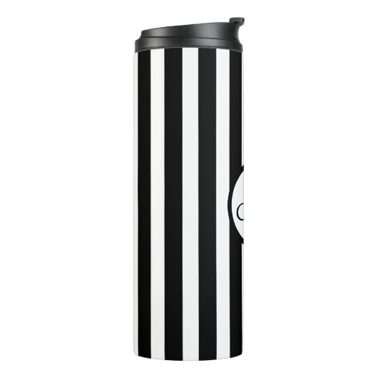 Bouteilles Isothermes Monogramme en or noir blanc rayé (Tourné sur la gauche)