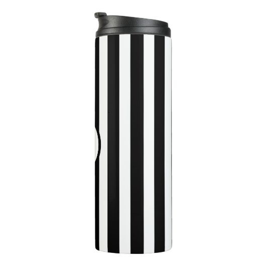 Bouteilles Isothermes Monogramme en or noir blanc rayé (Tourné sur la droite)