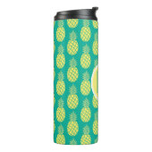 Bouteilles Isothermes Monogramme en pastel des ananas | (Tourné sur la gauche)