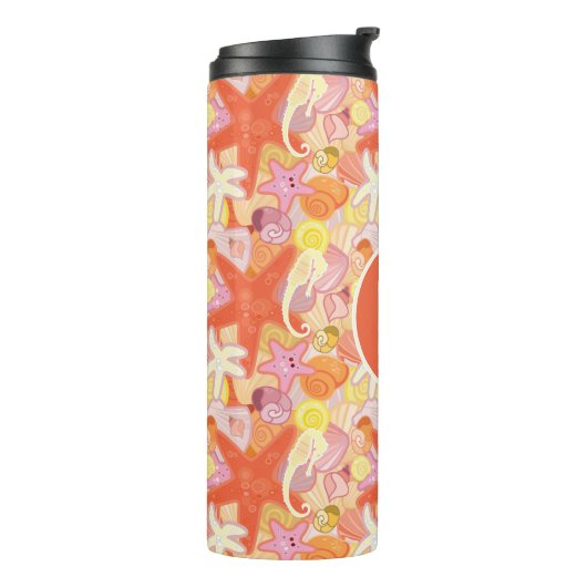 Bouteilles Isothermes Monogramme en pastel des créatures | de mer (Tourné sur la gauche)