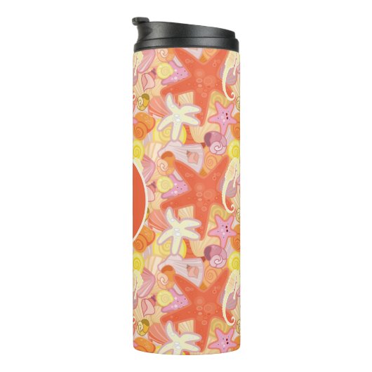 Bouteilles Isothermes Monogramme en pastel des créatures | de mer (Tourné sur la droite)