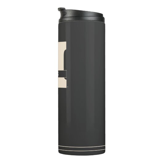 Bouteilles Isothermes Monogramme et nom Modern Dark Grey Man (Tourné sur la droite)