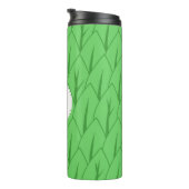 Bouteilles Isothermes Monogramme Feuille vert mou moderne (Tourné sur la droite)