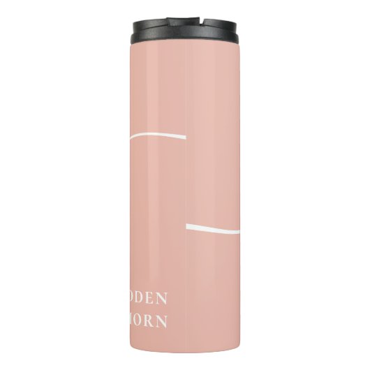 Bouteilles Isothermes Monogramme fillette Script Calligraphie Coral Blus (Dos)