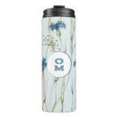 Bouteilles Isothermes Monogramme floral moderne Fleurs de Cornflowers bl (Devant)