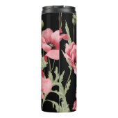 Bouteilles Isothermes Monogramme floral moderne Pink Black Poppy (Dos)