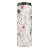 Bouteilles Isothermes Monogramme floral moderne vert clair rose (Dos)