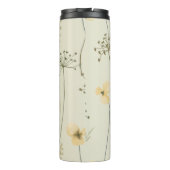 Bouteilles Isothermes Monogramme floral moderne vert jaune clair (Dos)