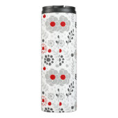 Bouteilles Isothermes Monogramme floral rouge gris moderne (Dos)