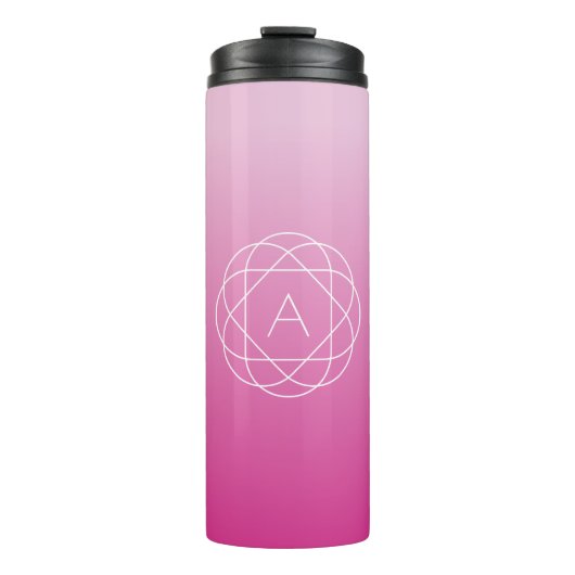 Bouteilles Isothermes Monogramme géométrique semblable à une fleur | Omb (Devant)