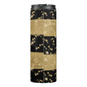 Bouteilles Isothermes Monogramme Girly moderne Black Gold Parties scinti (Dos)