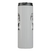 Bouteilles Isothermes Monogramme Graphique mignon Eléphant Noir personna (Dos)