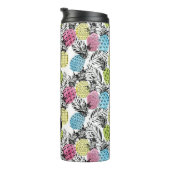 Bouteilles Isothermes Monogramme grunge des paumes | d'ananas (Tourné sur la droite)