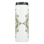 Bouteilles Isothermes Monogramme Initial Boho Mandala Vert Sauge (Dos)