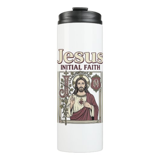 Bouteilles Isothermes Monogramme initial de Jésus Foi Monogramme initial (Devant)