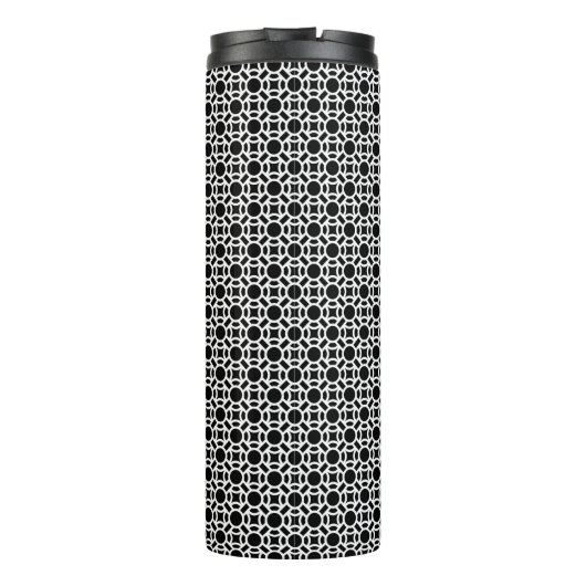 Bouteilles Isothermes Monogramme initial géométrique noir et blanc (Dos)