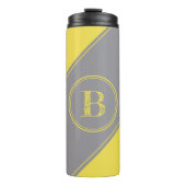 Bouteilles Isothermes Monogramme initial Gray Gray Gray Jaune géométriqu (Devant)