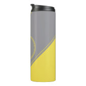 Bouteilles Isothermes Monogramme initial Gray Gray Gray Jaune géométriqu (Tourné sur la droite)