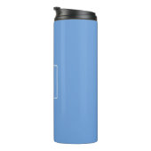 Bouteilles Isothermes Monogramme Initiales 3 Moderne Gras | Bleu Clair (Tourné sur la droite)