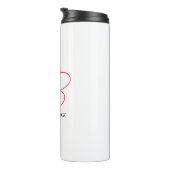 Bouteilles Isothermes Monogramme Initiales Nom Plain Moderne Minimaliste (Tourné sur la droite)