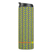 Bouteilles Isothermes Monogramme Jaune/Aqua/Rouge/Triangles (Tourné sur la droite)