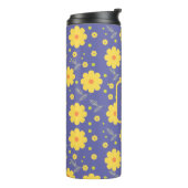 Bouteilles Isothermes Monogramme jaune violet Fille élégant Floral moder (Tourné sur la gauche)