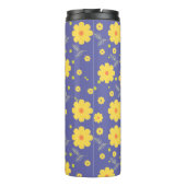 Bouteilles Isothermes Monogramme jaune violet Fille élégant Floral moder (Dos)