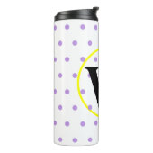 Bouteilles Isothermes Monogramme Jaune violet Pois (Tourné sur la gauche)