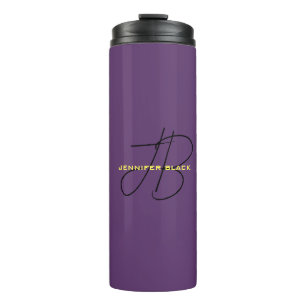Bouteilles Isothermes Monogramme Lettres initiales Indigo minimaliste mo