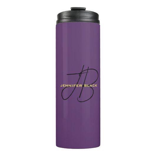 Bouteilles Isothermes Monogramme Lettres initiales Indigo minimaliste mo (Devant)