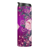 Bouteilles Isothermes Monogramme Magenta Rosegold Parties scintillant mé (Tourné sur la droite)