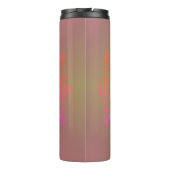 Bouteilles Isothermes Monogramme Mandala de couleur d'automne (Dos)