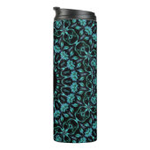 Bouteilles Isothermes Monogramme Mandala Floral Sarcelle (Tourné sur la droite)