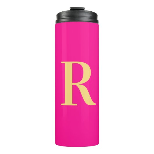 Bouteilles Isothermes Monogramme minimal rose chaud moderne (Devant)