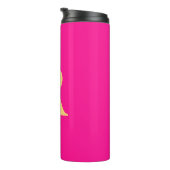 Bouteilles Isothermes Monogramme minimal rose chaud moderne (Tourné sur la droite)
