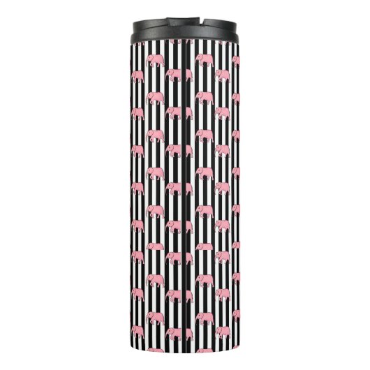 Bouteilles Isothermes Monogramme moderne Eléphants roses Motifs (Dos)