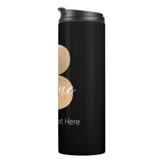 Bouteilles Isothermes Monogramme moderne Initiale B & Nom Personnalisé (Tourné sur la droite)