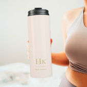 Bouteilles Isothermes Monogramme Moderne Minimal Simple Classic Blush Go