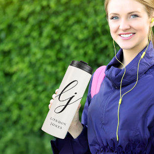 Bouteilles Isothermes Monogramme Moderne Minimaliste Élégant Initiales S