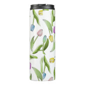 Bouteilles Isothermes Monogramme moderne Motif de tulipe colorée (Dos)
