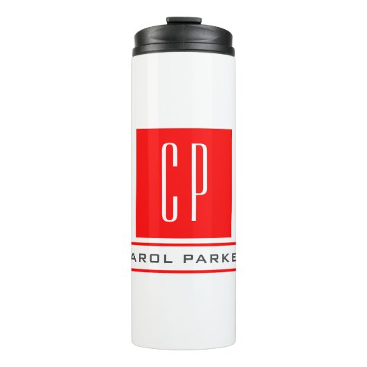 Bouteilles Isothermes Monogramme moderne Professional Plain Nom simple (Devant)