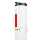 Bouteilles Isothermes Monogramme moderne Professional Plain Nom simple (Tourné sur la droite)