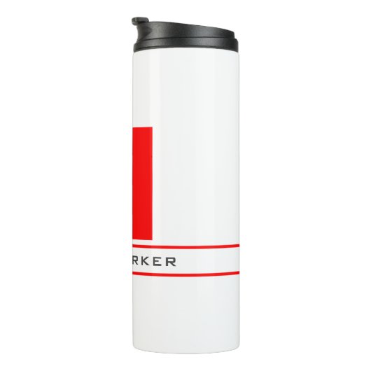 Bouteilles Isothermes Monogramme moderne Professional Plain Nom simple (Tourné sur la droite)